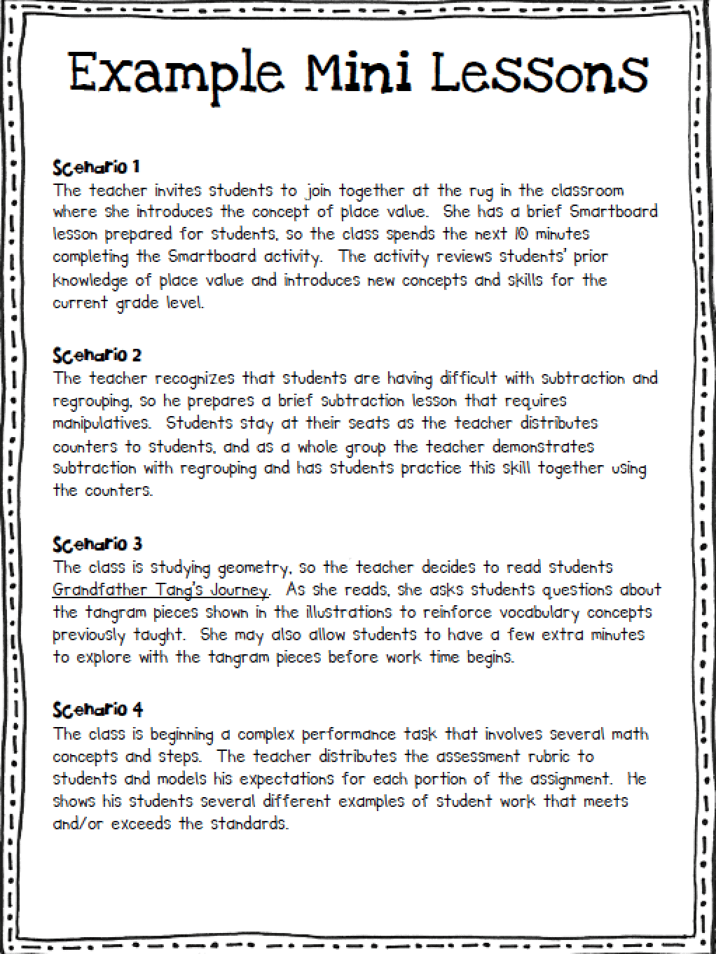 mini lesson plan template
