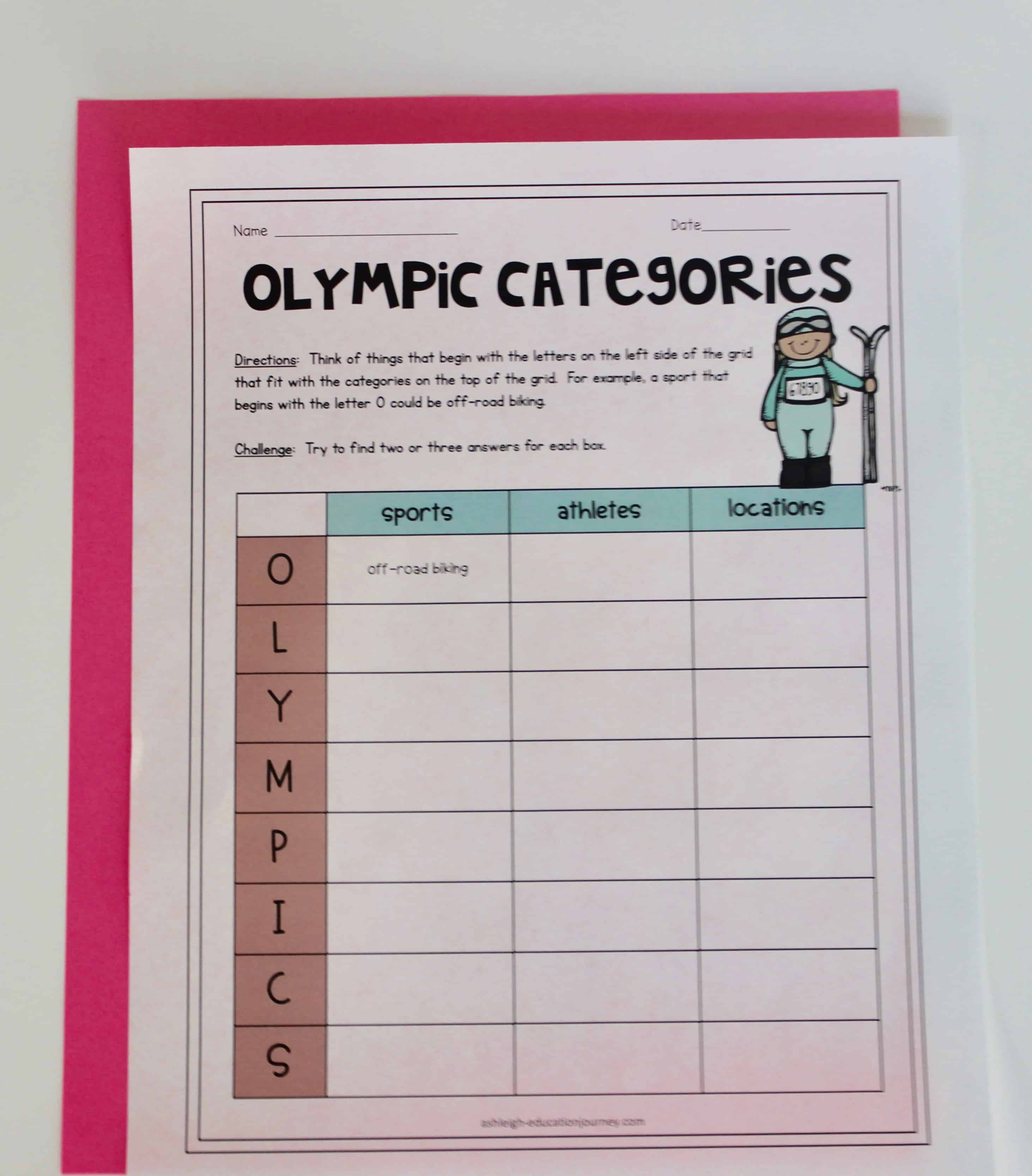 Winter Olympics Printables and More! - Ashleigh's Education Journey
