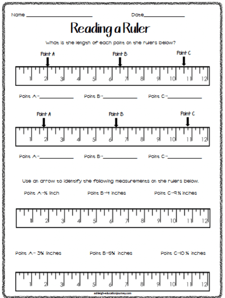 Measuring Inches Worksheets First Grade  measuring length worksheetsfree grade 5 