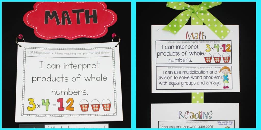 Many teachers are now required to make sure their standards and learning objectives are in clear view in the classroom. These Common Core standards posters help make that possible -- and easy! In this post, I explain how I created these standards posters and how I displayed them on a focus wall in my classroom.