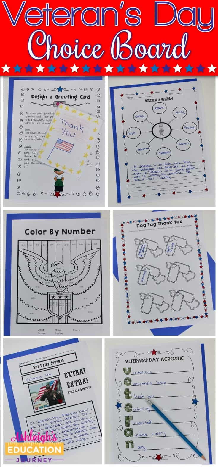 Looking for a way to help your upper elementary students to better understand Veterans Day and why we celebrate it? This blog post shares a variety of activities that help teach students about this holiday, all stemming from a Veterans Day choice board activity. Click through to check out these resources for 3rd grade, 4th grade, and 5th grade classrooms! Looking for a way to help your upper elementary students to better understand Veterans Day and why we celebrate it? This blog post shares a variety of activities that help teach students about this holiday, all stemming from a Veterans Day choice board activity. Click through to check out these resources for 3rd grade, 4th grade, and 5th grade classrooms!