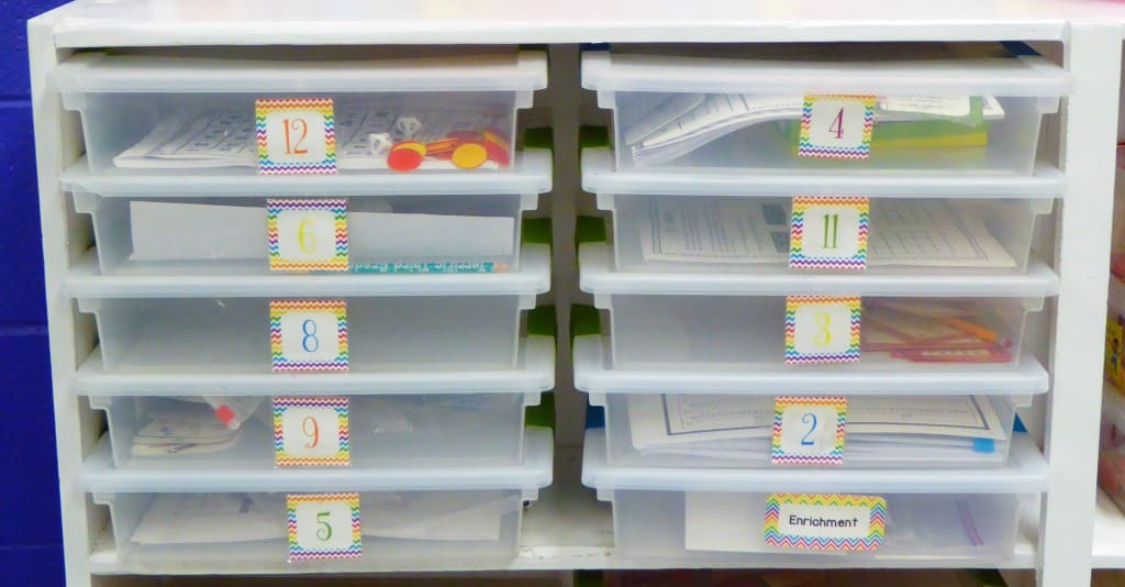 Keeping your centers organized can be a real challenge, especially when you add upper elementary students into the mix! In this blog post, I share center organization methods that have worked for me. Click through to read my tutorial on how I organized centers materials and supplies in my upper elementary classroom.