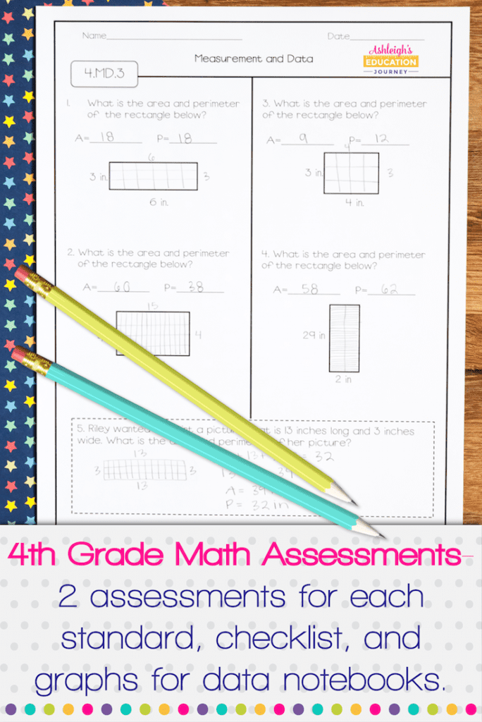 Take the worry about Common Core assessments off your plate with the 4th grade math assessments I've got detailed in this blog post. These are all standards-based, effective assessments that you can use to gauge your students' understanding of 4th grade math concepts! Click through to learn more about them. Take the worry about Common Core assessments off your plate with the 4th grade math assessments I've got detailed in this blog post. These are all standards-based, effective assessments that you can use to gauge your students' understanding of 4th grade math concepts! Click through to learn more about them.