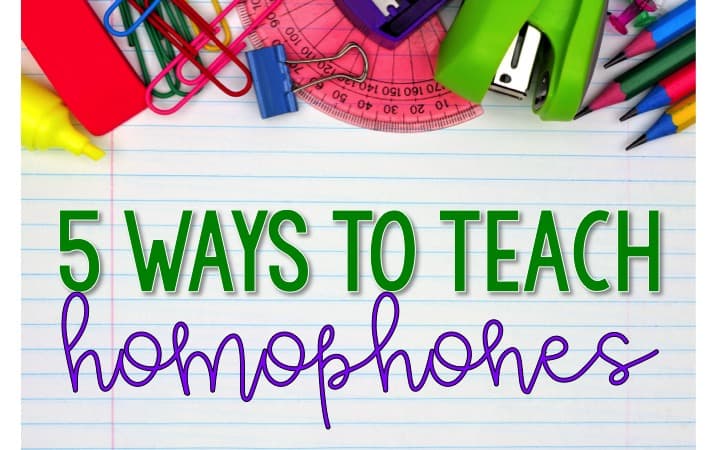 Homophone Lessons & Activities