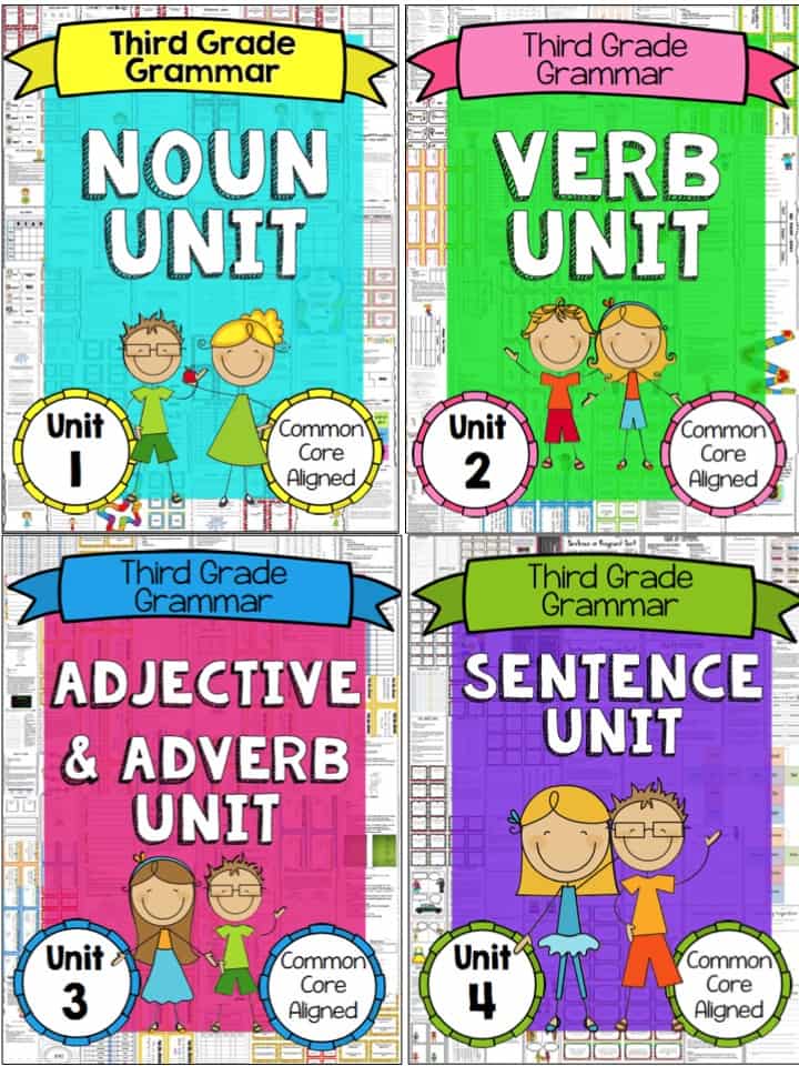 Let's face it: It's HARD to teach grammar! Grammar is hard for kids to master, and it's usually pretty boring, which makes it hard to learn and hard to teach. We have to teach it, though, so I did my best to create engaging grammar units for my upper elementary students. This blog post shares all about the verb unit I created, so click through to read more!