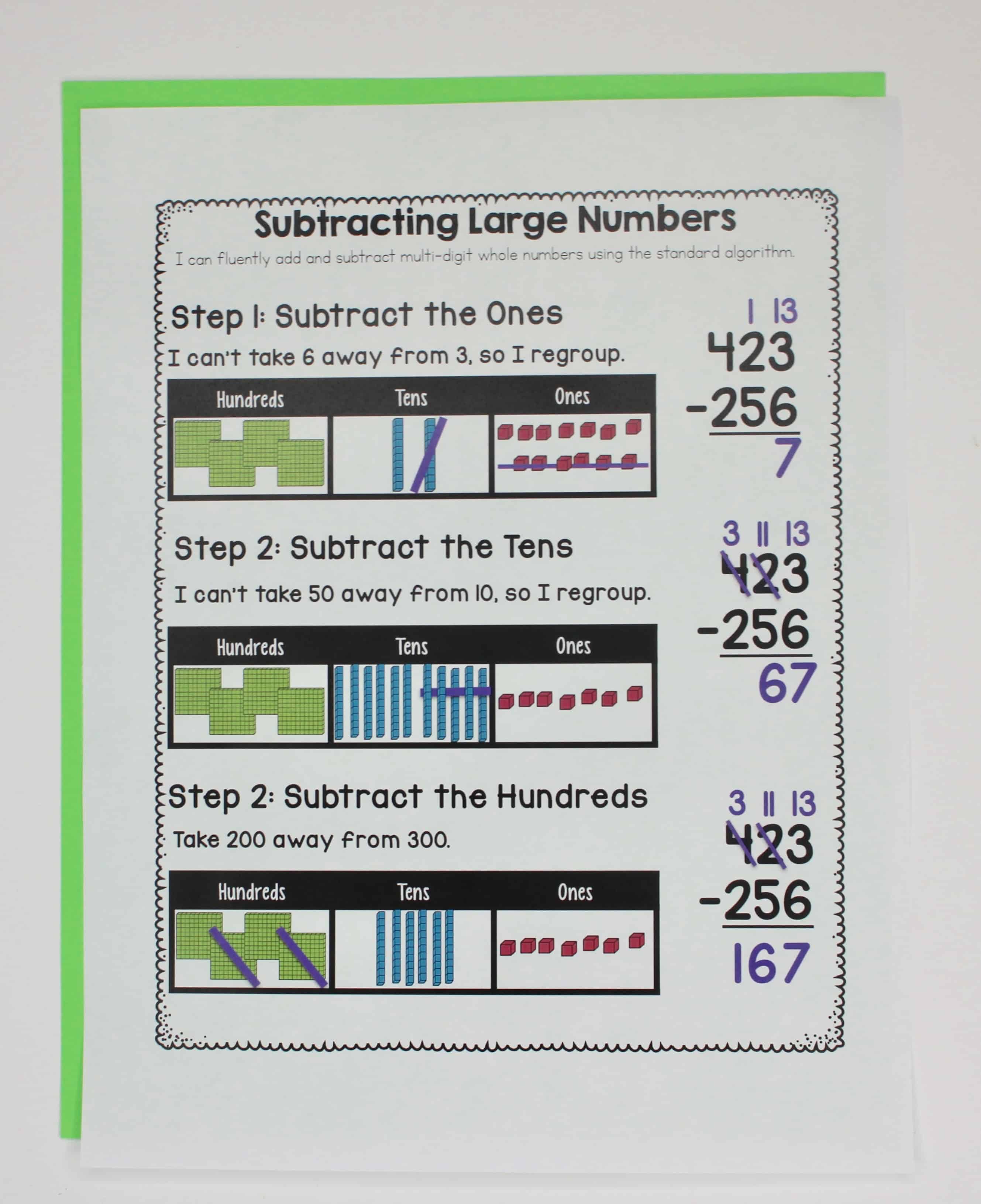 Spending time teaching addition and subtraction in 3rd grade or other upper elementary grades is important, but sometimes we can find ourselves spending too much time on it. This blog post explains how I use my addition and subtraction unit to make sure students have a conceptual understanding before we move on to other math concepts. Click through to read the post!