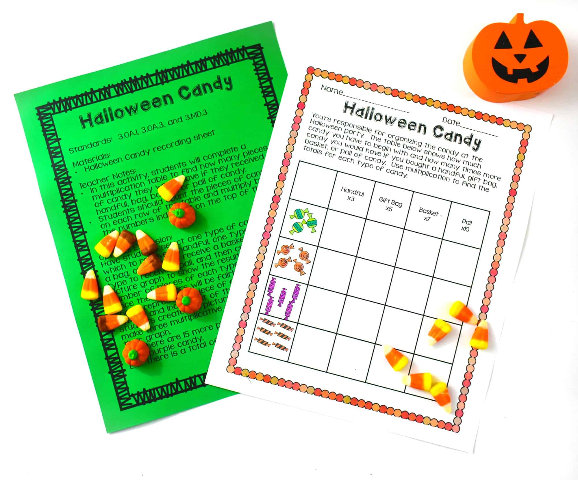 Halloween multiplication worksheets