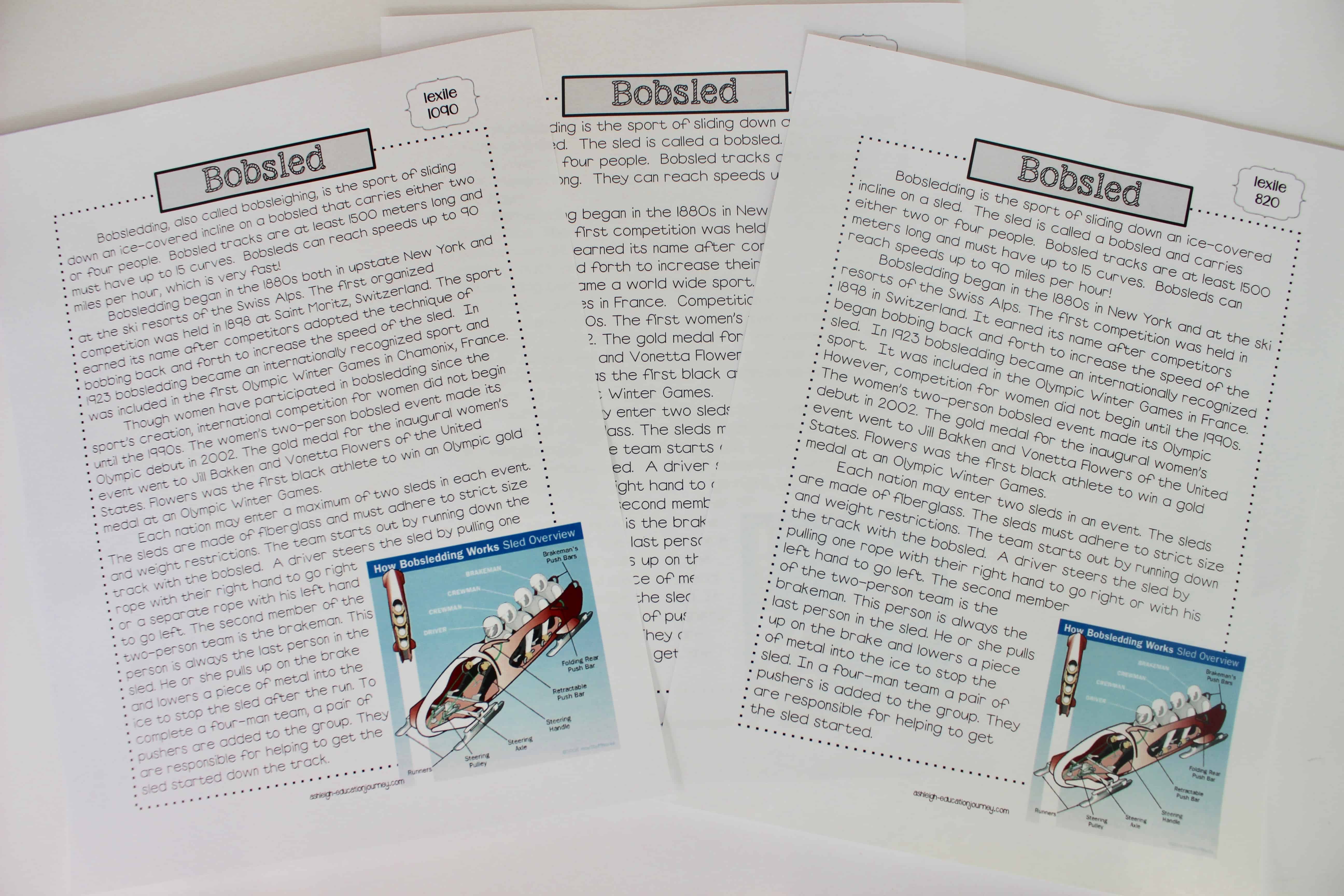 Kids LOVE learning about the Olympics, and the Winter Olympics are just as intriguing to them! To bring a current event into your classroom, use these close reading passages about the Winter Olypmics sports! They are differentiated and created for 3rd grade, 4th grade, and 5th grade English language arts classes. Perfect for helping your students practice reading comprehension while learning about sports and athletes! Click through to read more about these passages. Kids LOVE learning about the Olympics, and the Winter Olympics are just as intriguing to them! To bring a current event into your classroom, use these close reading passages about the Winter Olypmics sports! They are differentiated and created for 3rd grade, 4th grade, and 5th grade English language arts classes. Perfect for helping your students practice reading comprehension while learning about sports and athletes! Click through to read more about these passages.