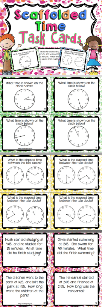 elapsed time task cards