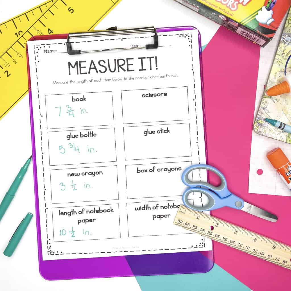 reading a ruler worksheet