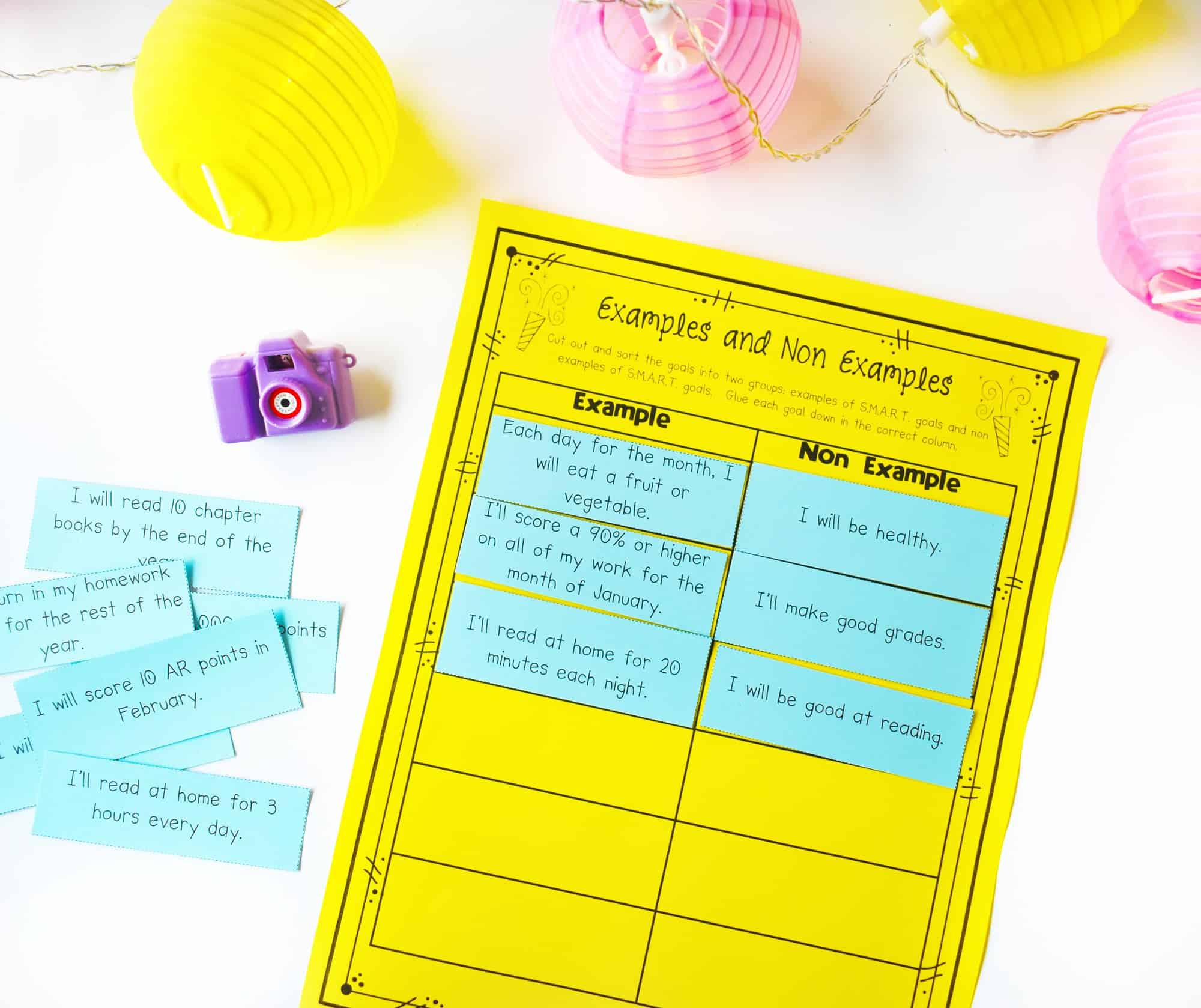 new year goals worksheet