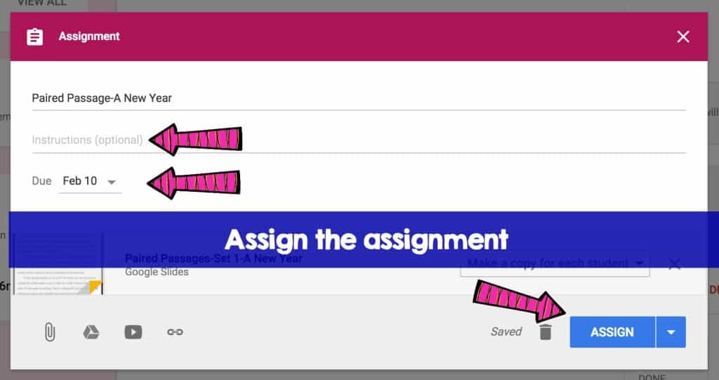 assign assignments