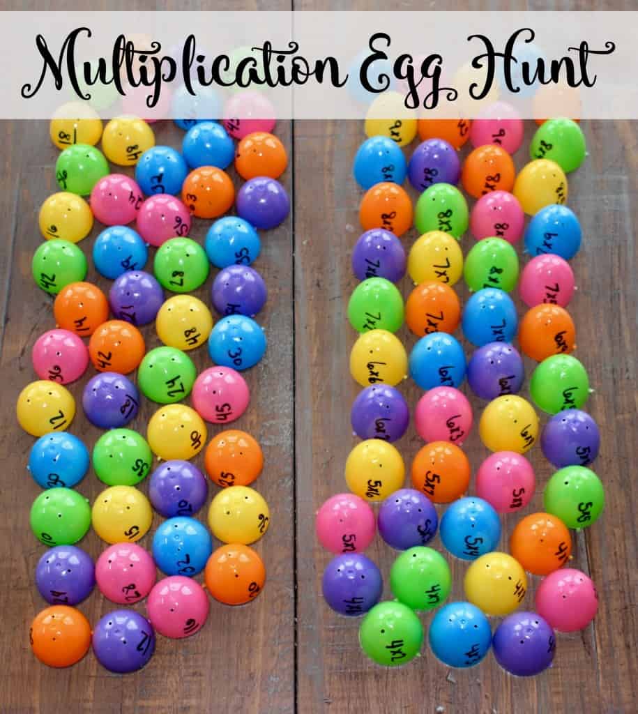 multiplication egg hunt