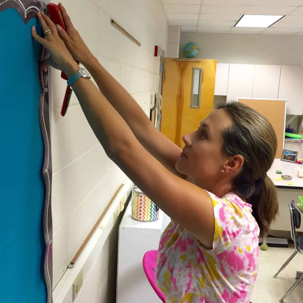 classroom set up to prepare for back to school