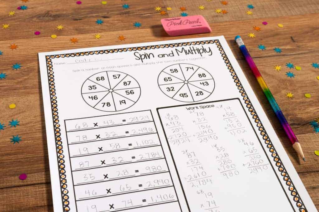 Multiplication game 2-digit by 2-digit