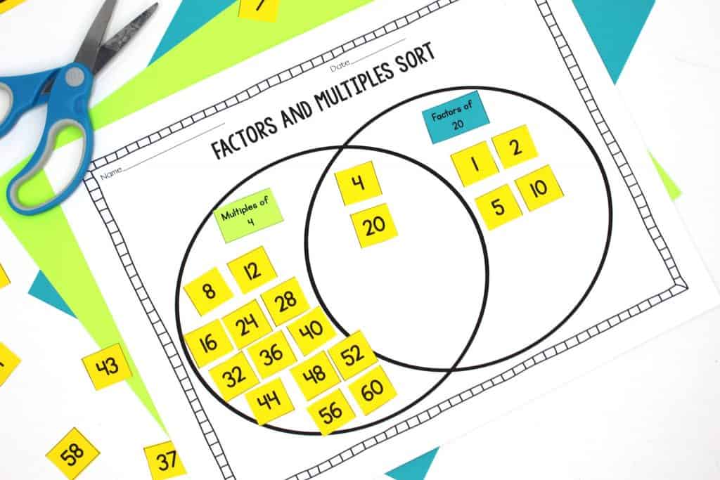 factors and multiples worksheets for 4th grade