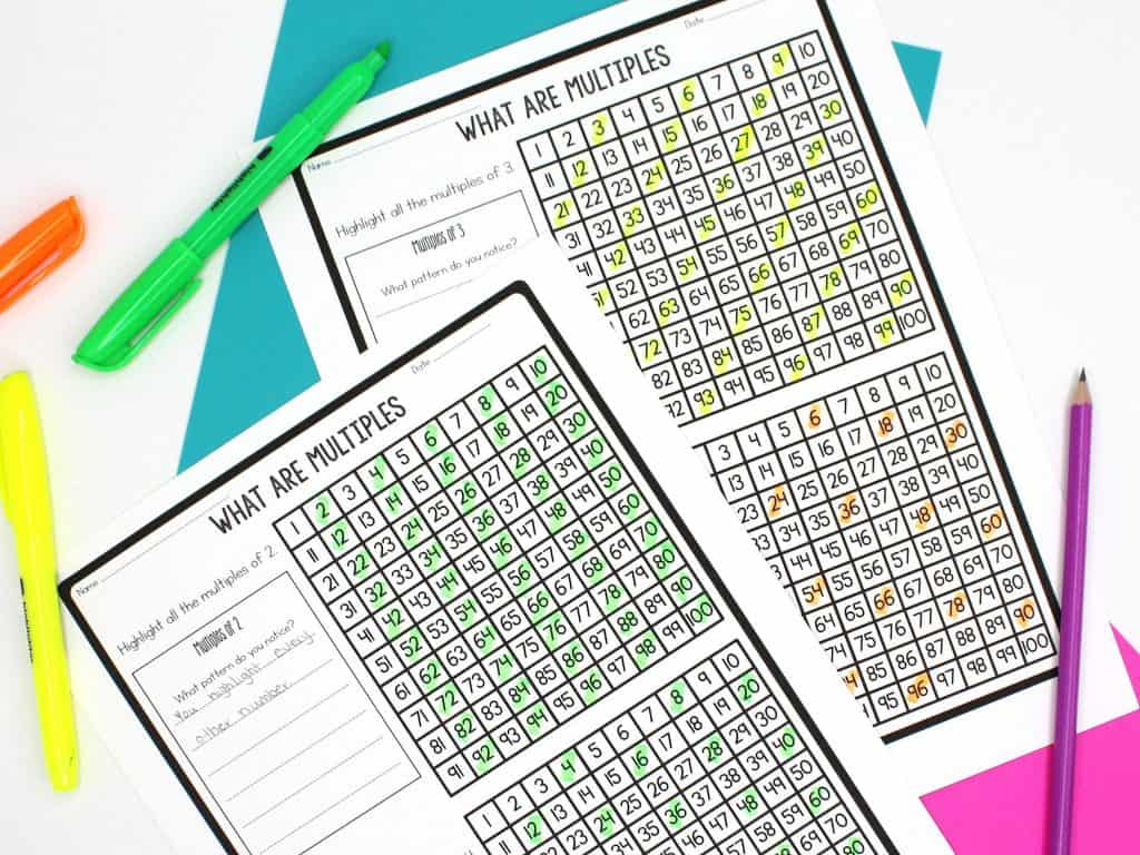 multiples worksheet