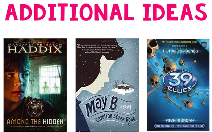 Additional Ideas: Among the Hidden, May B., and The 39 Clues Covers