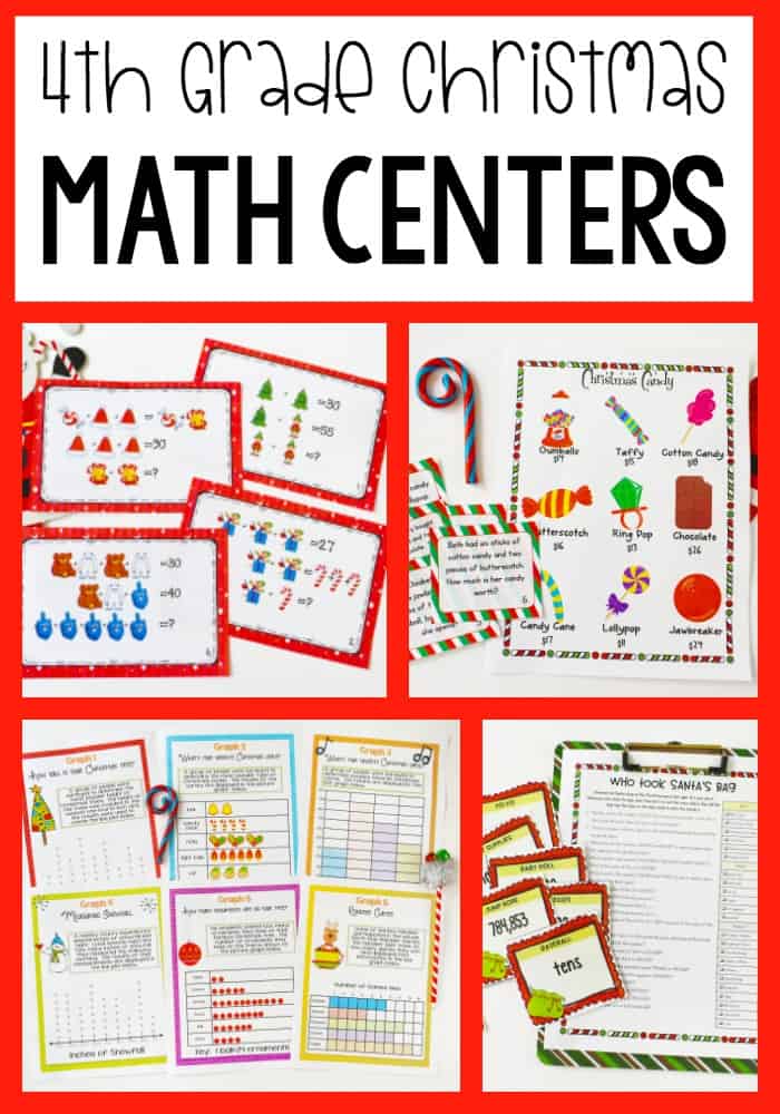 4th grade christmas math centers