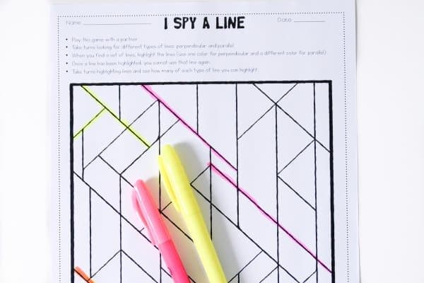 Teaching types of lines