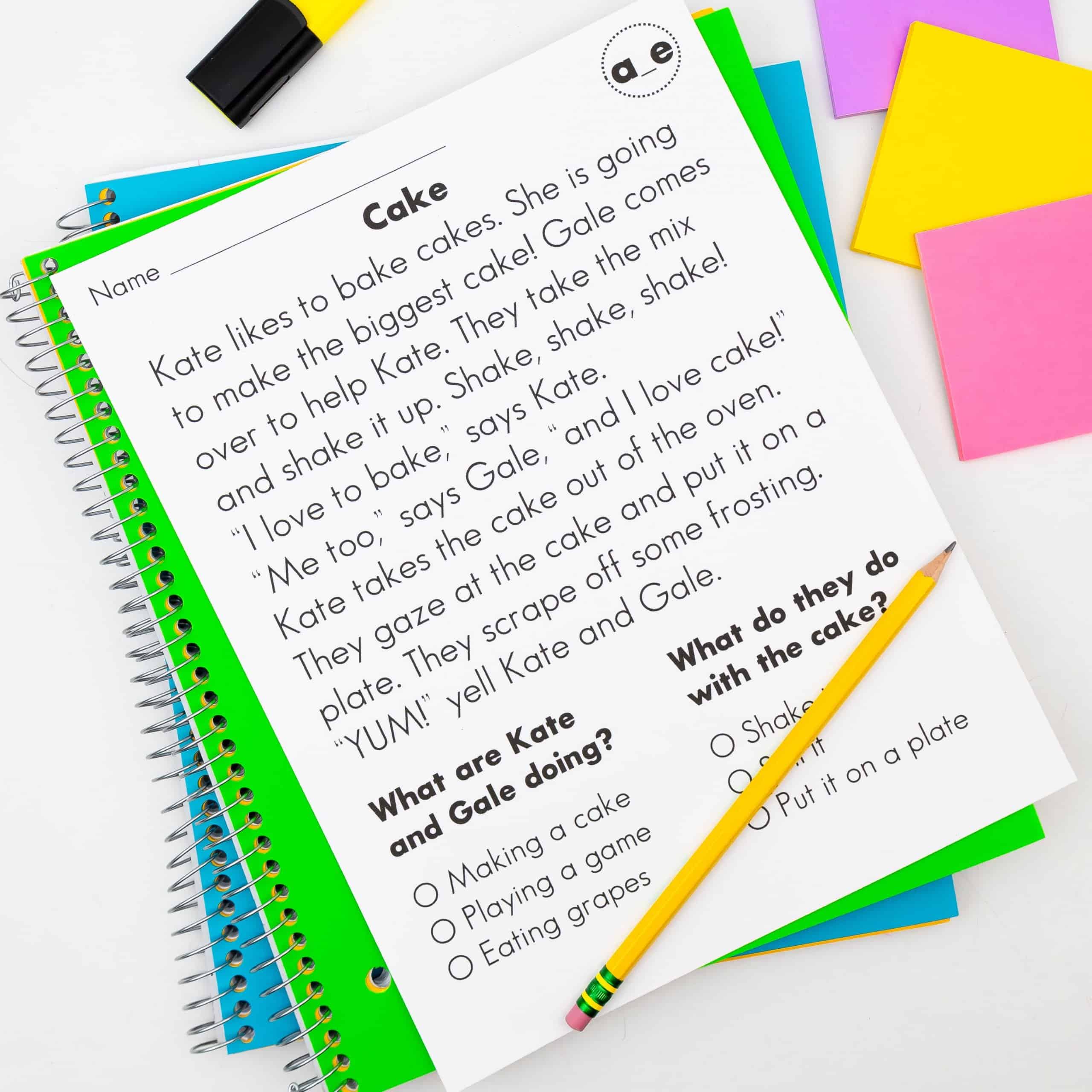 Printable Guided Reading Post-its by Girlfriends' Guide to Teaching