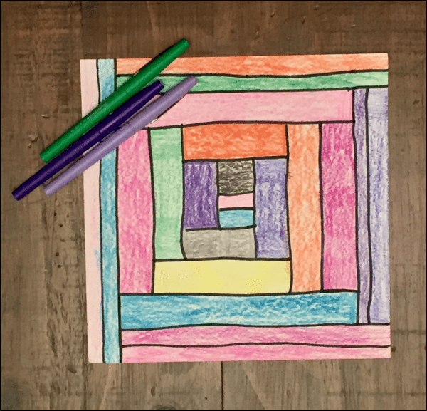 Combine art and math with this line art activity