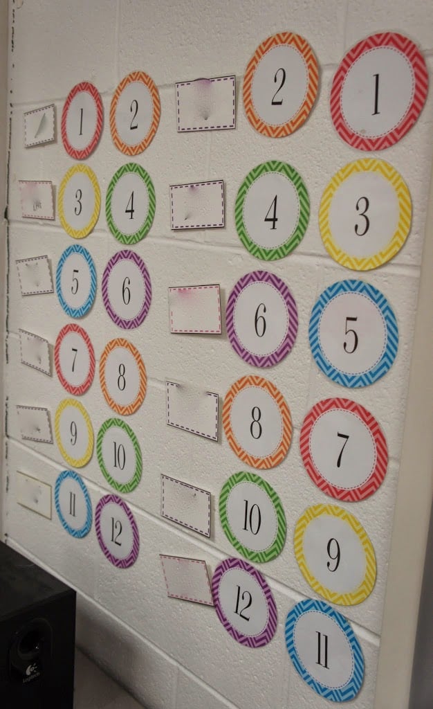 organize math centers