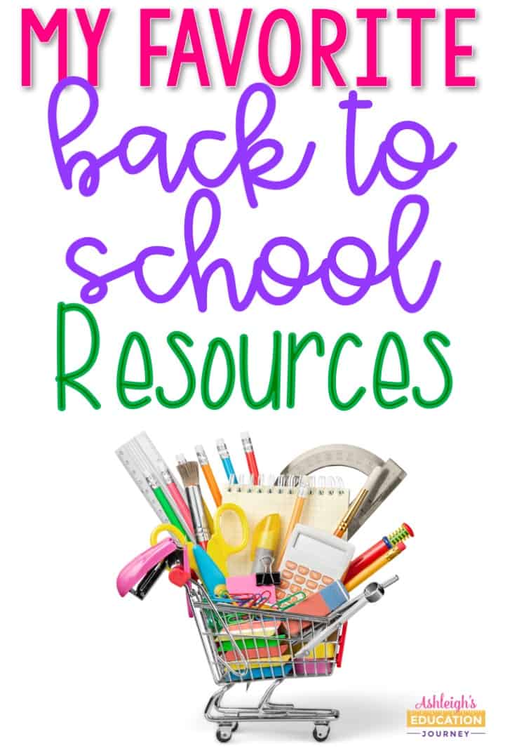 My favorite back to school resources