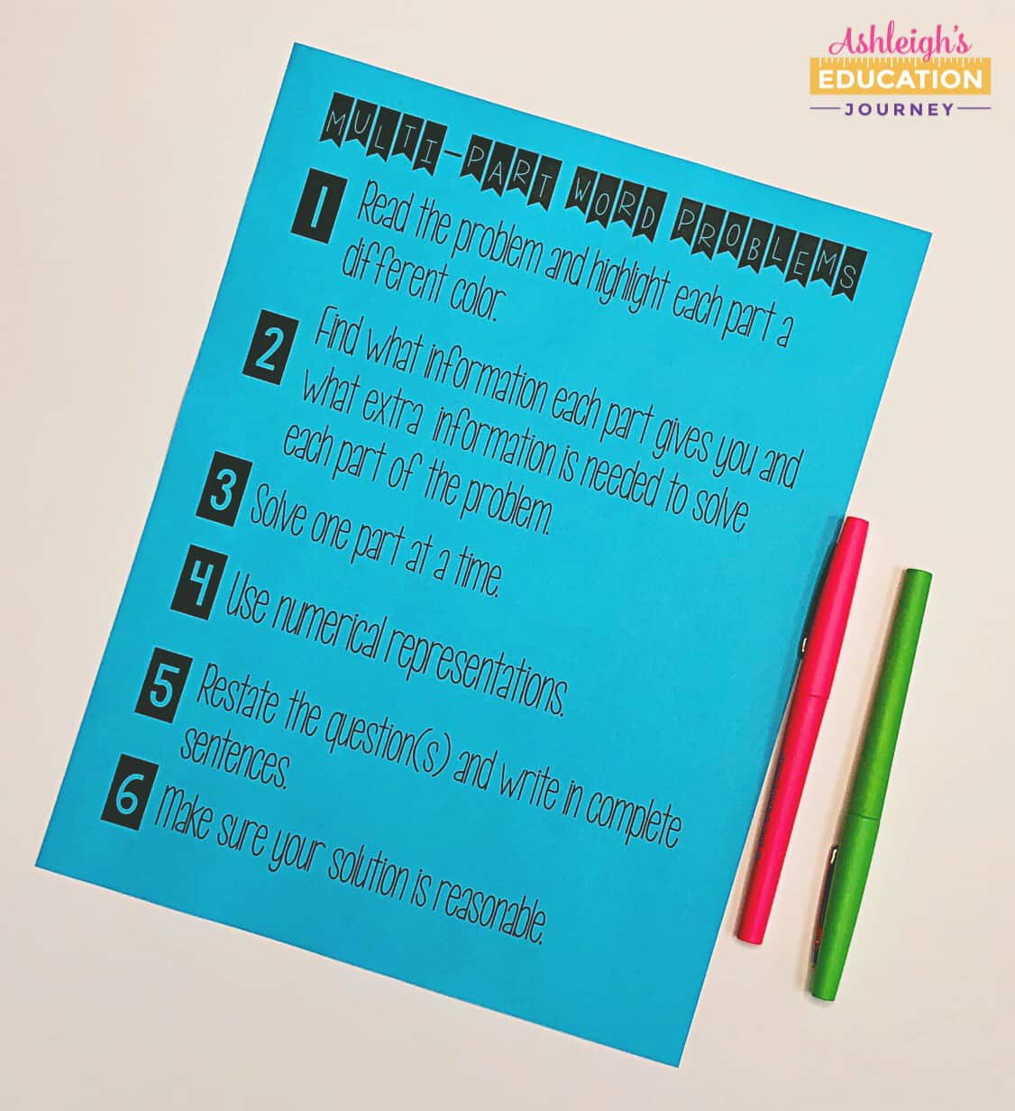 how to solve a multi step word problem