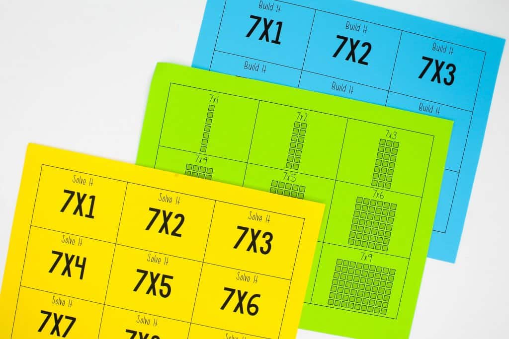 memorizing multiplication facts