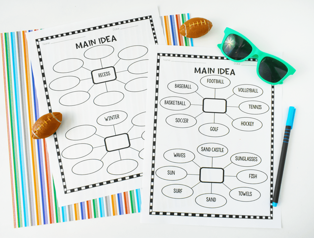 main idea worksheets