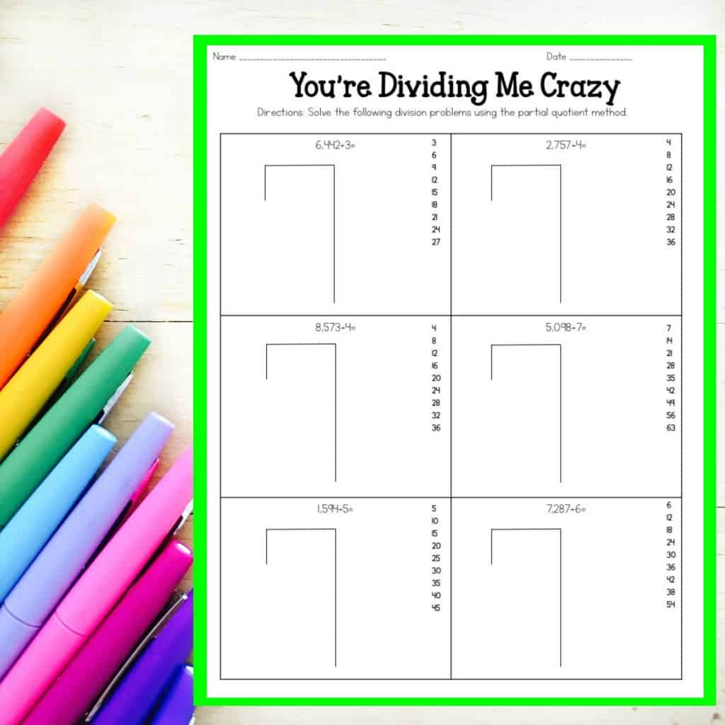  how to teach long division worksheet ashleigh s education journey
