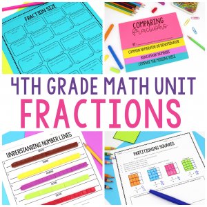 4th Grade Math Fraction Unit Cover