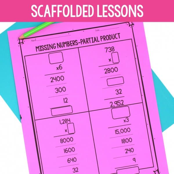 4th Grade Math Multiplication Unit Thumbnail 3