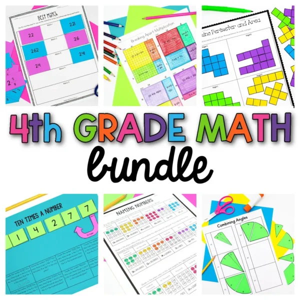 4th Grade Math Bundle Cover