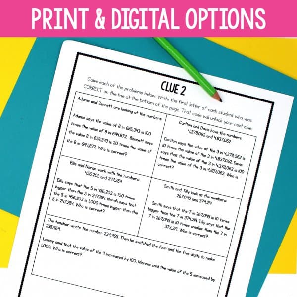 4th Grade Place Value Escape Thumbnail 2