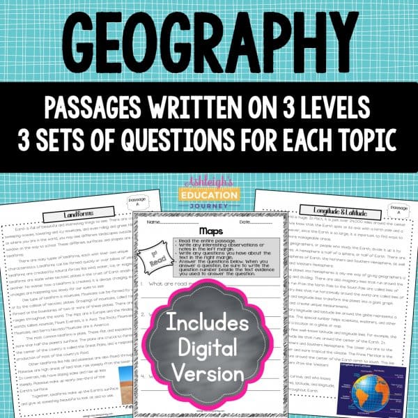Geography Reading Passages Cover