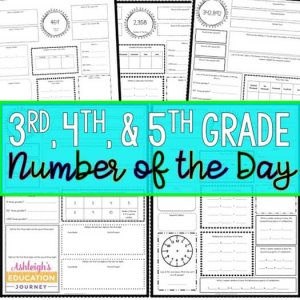 Number of the Day for 3rd, 4th, & 5th Grades