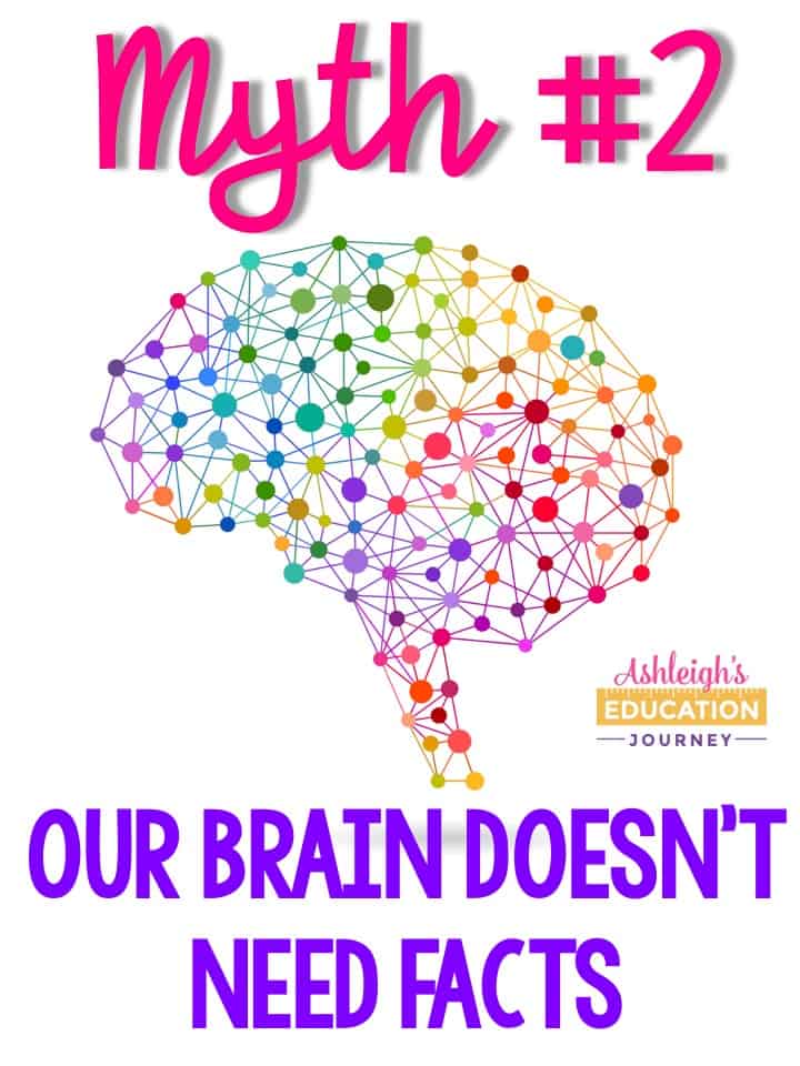 Brain myth 2 - Our brain doesn't need facts