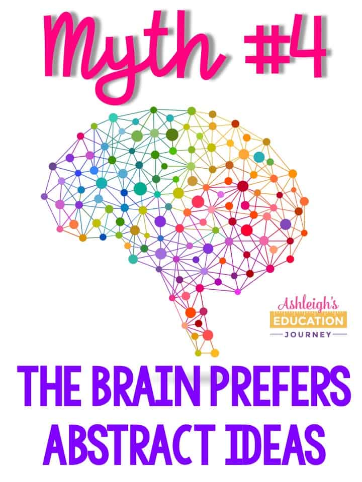 Brain myth 4 - The brain prefers abstract ideas