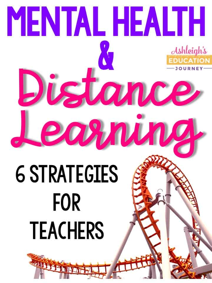 Mental health and distance learning graphic with photo of roller coaster