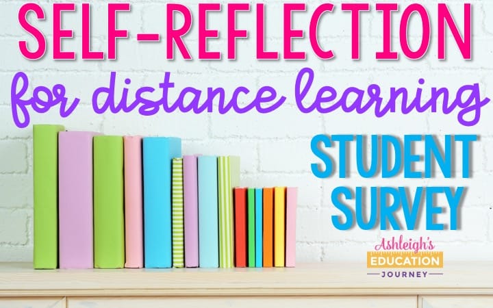 Distance Learning Self-Reflection Student Survey Header