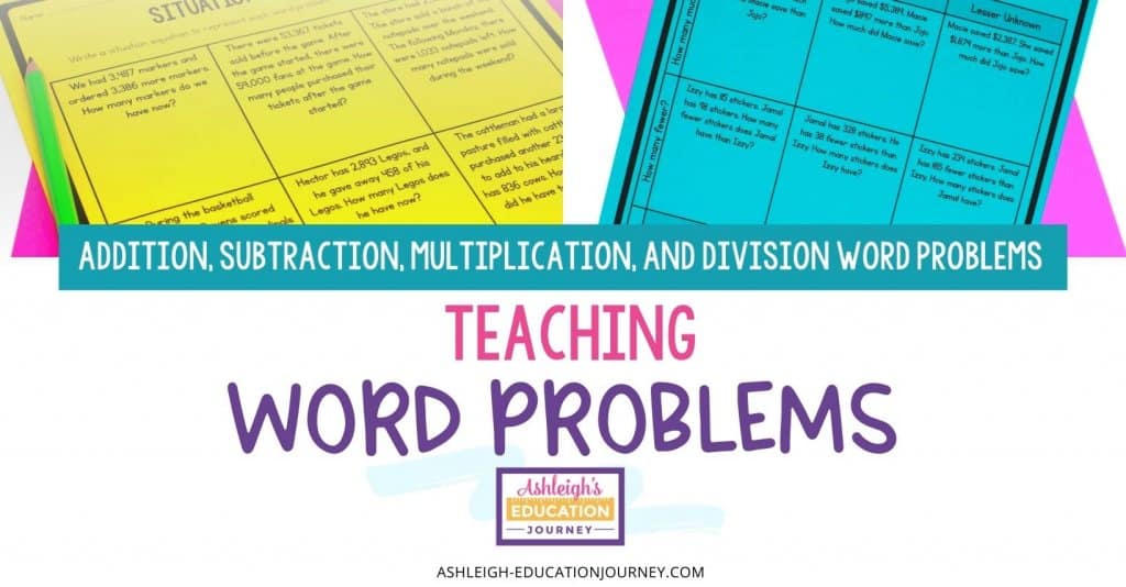 Teaching Word Problems