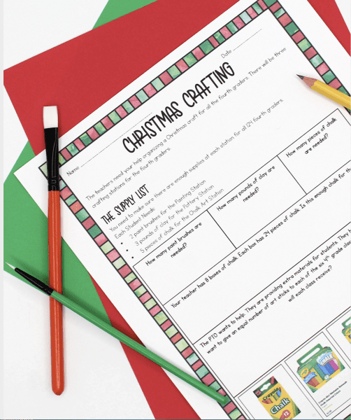 Christmas Math Worksheet