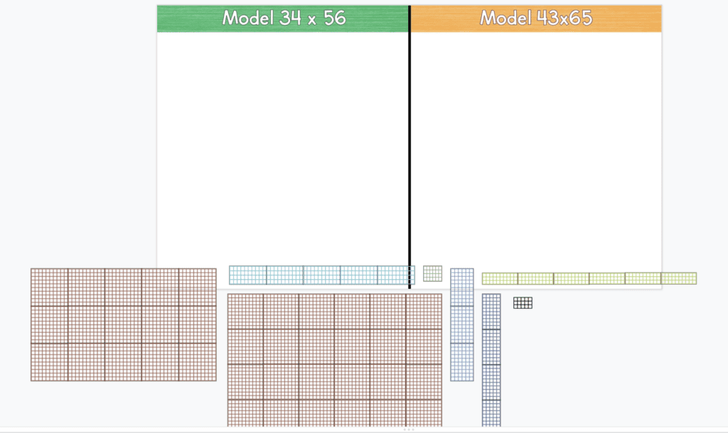 Multiplying with area models and partial product