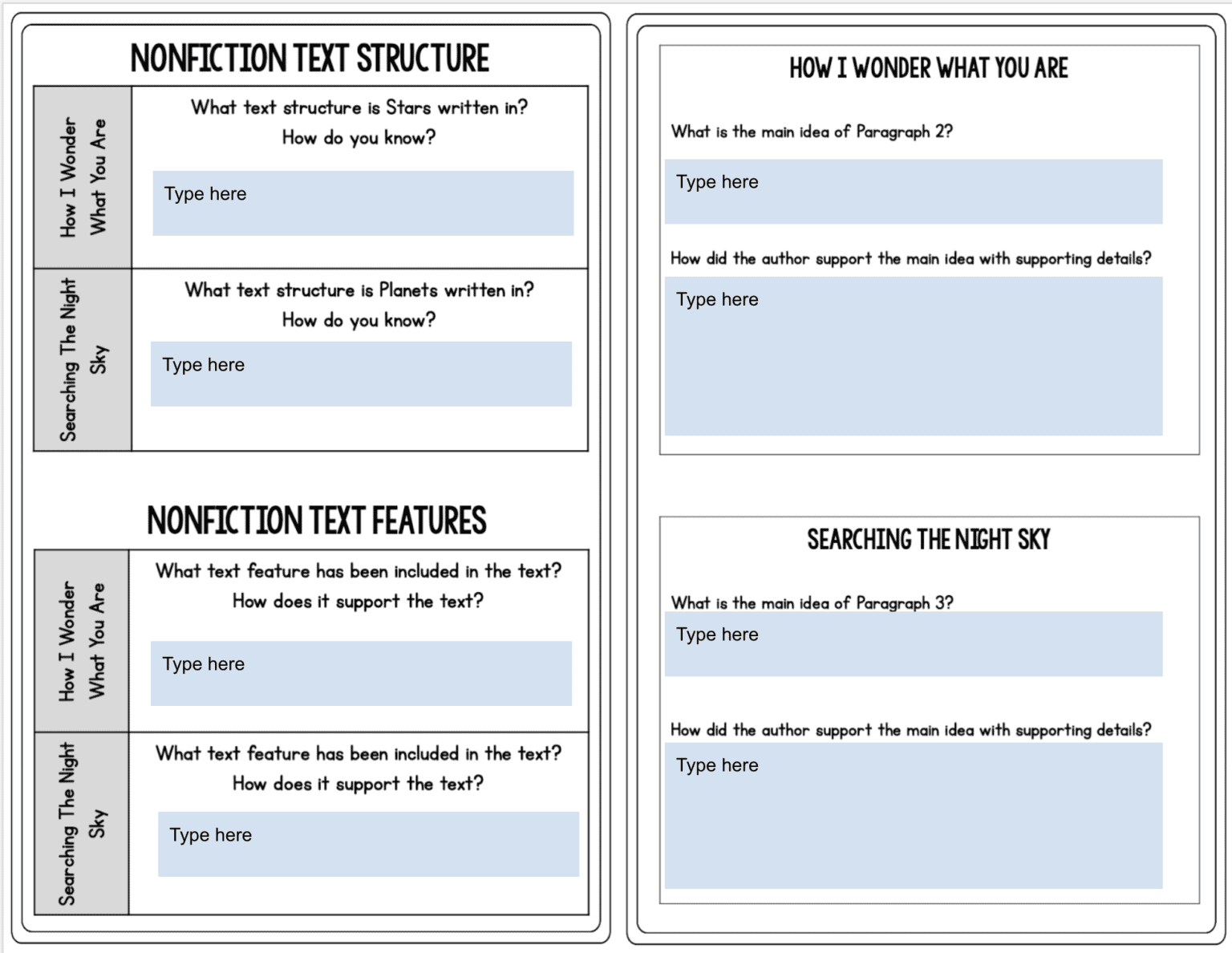 Reading Worksheets for Upper Elementary - Ashleigh's Education Journey