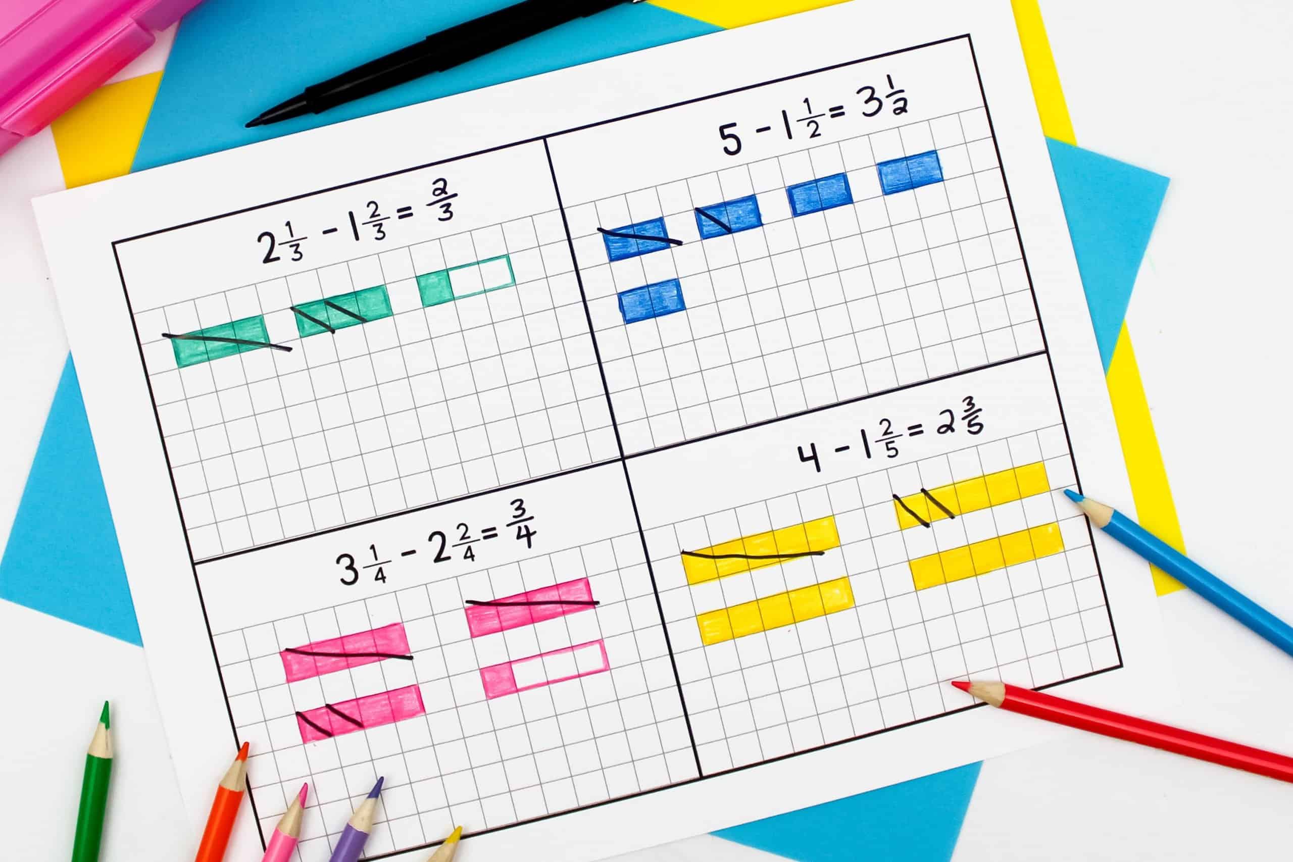 adding and subtracting fractions