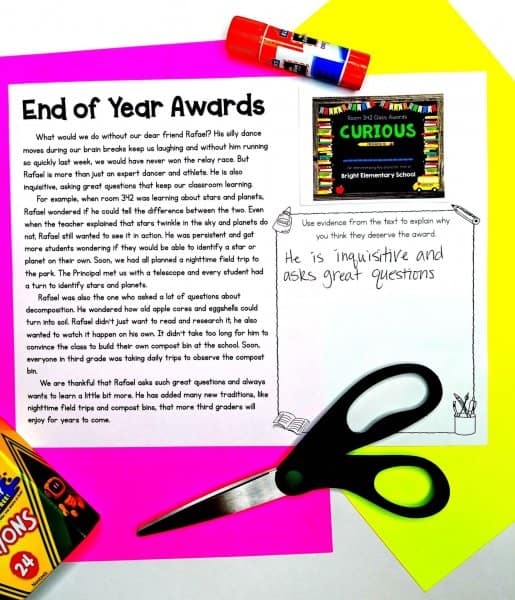 End of Year Awards Activity Sheets 2