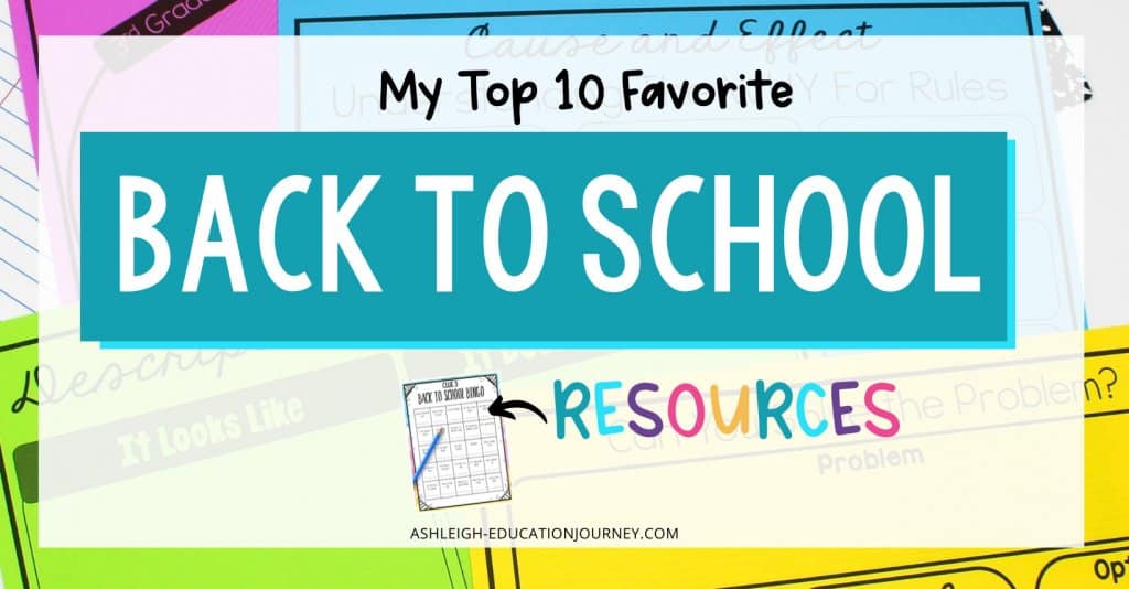 My Top 10 Favorite Back to School Resources