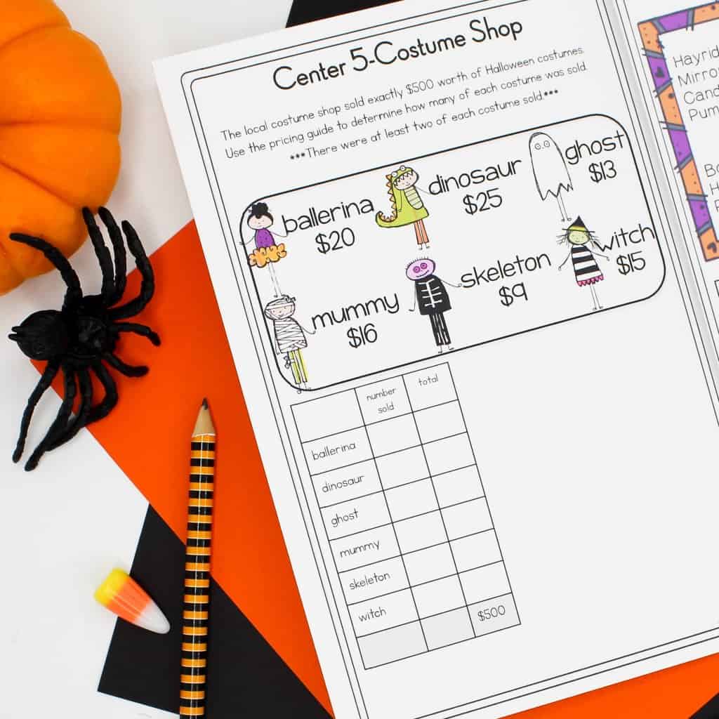 Halloween math activities